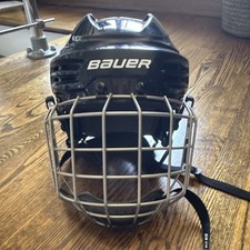 Bauer IMS 5.0 Small Black Full Face Ice Hockey Helmet with Cage, Lightweight