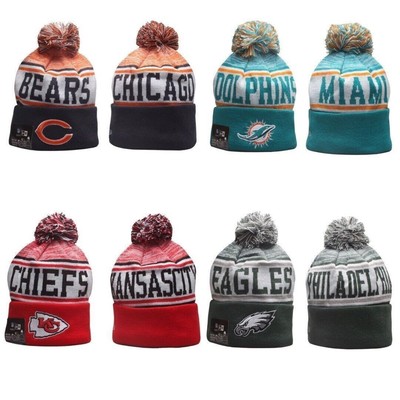 Neue 2023 NFL Sports Strickmütze, mit Fleece gefütterte warme Mütze
