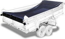 Dump Trailer Tarp 7'X18' - Heavy Duty Dump Truck Mesh Tarp with Double Pockets,R