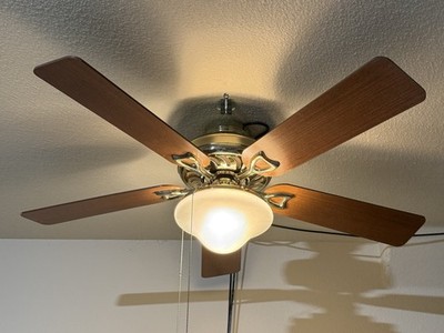 Vintage Hunter Lansdowne ceiling fan - Bright Brass - 1998