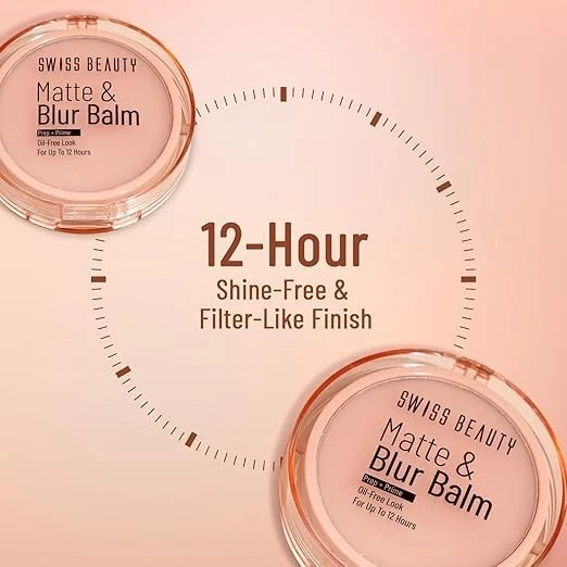 Swiss Beauty Matte & Blur Balm | Prep + Prime | 12-Hour Oil-Free Shine | With Vi - Image 2 of 4