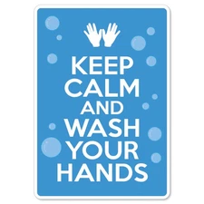 Public Safety Sign - Keep Calm | Peel & Stick Wall Graphic | USA Made for Protec