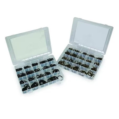 O-Ring Assortment, Nitrile & Viton, 584Pcs,  1Rgy9