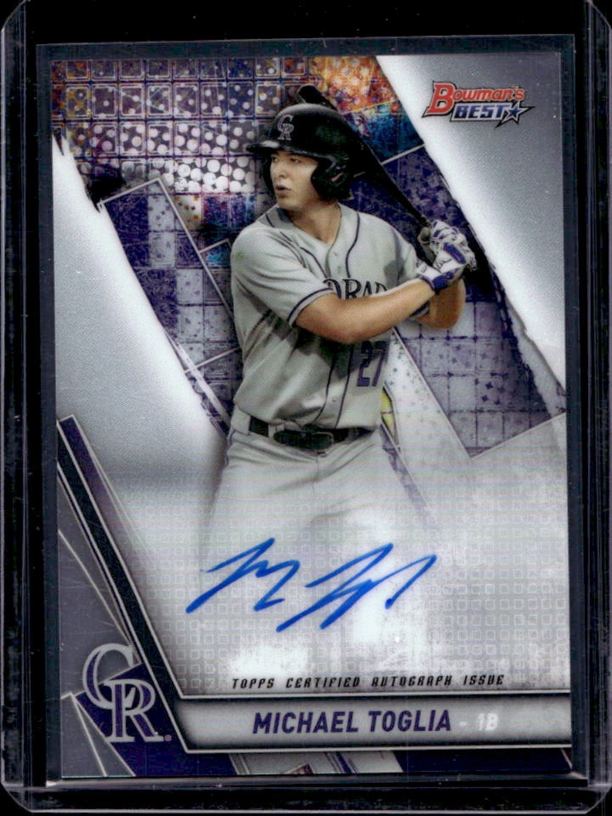 2019 Bowman's Best Michael Toglia Auto #B19-MTO Rockies