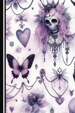 Pastel Goth Skull Cover Notebook: 6x9 Inch Wide Ruled Gothic Style Diary with Cr