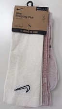 2 Pair Nike Everyday Plus Cotton Cushioned Crew Socks DZ1551-902 Men s XL 12-15