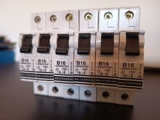 6 X ABL Sursum Leitungsschutzschalter 1B.16 1-polig B 16A