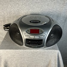 Durabrand AM/FM Radio CD Player Boombox Portable CD-109 Silver -Tested  Works 