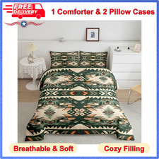 Southwestern Comforter Set Queen Size Native American Indian Design Multi-Color