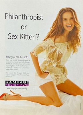 2007 Rampage Relief Fund Petra Nemcova Sexy Fashion Magazine Print Ad