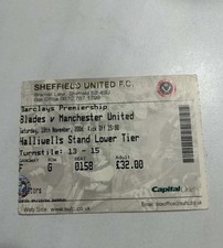 2006 Sheffield United v Manchester United Match Ticket Stub Very Rare Away