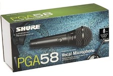 Shure Dynamic Vocal Microphone PGA58 Black Handheld Mic with XLR Cable & Pouch