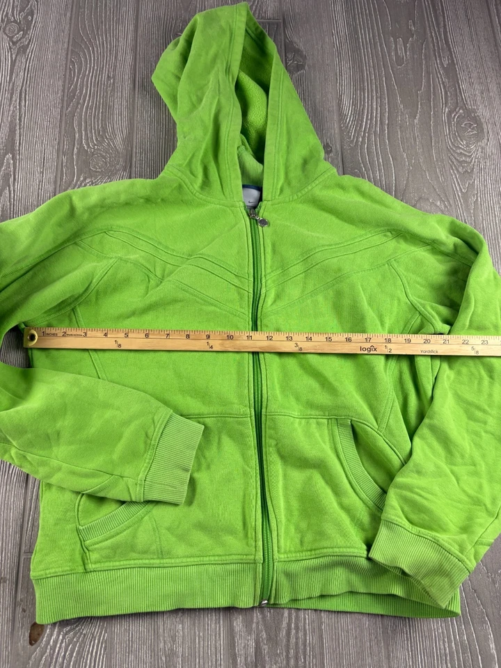 Sudadera con capucha Nike verde con cremallera talla XL para mujer vintage Y2K Foto 4 de 4