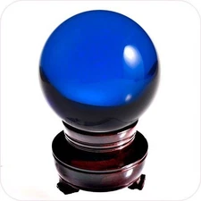Amlong Crystal Meditation Divnation Sphere Feng Shui 110mm, Blue 