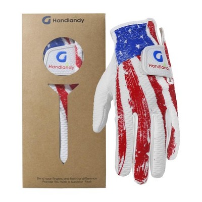HANDLANDY Golf Gloves for Kids Boys and Girls, Medium (Age 5-7), White-Red