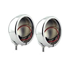 2PCS 4.5 Inch Fog Light Housing Bracket for Harley 4 1/2" Passing Light Chrome