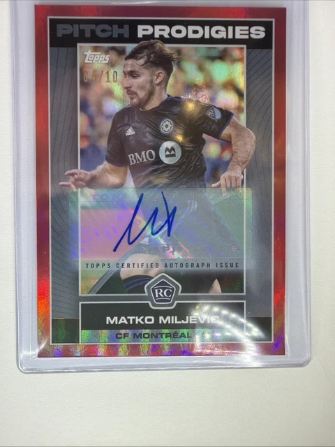 2023 Topps MLS Matko Miljevic Red Foil #/10 RC Rookie #172 Card
