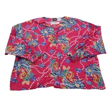 Gitano Shirt Womens 24W Multicolor Casual Long Sleeve Rhinestone Button Blouse