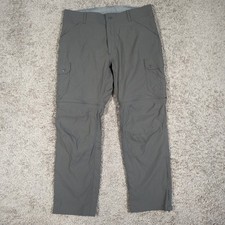 Kuhl Renegade Convertible Pants Mens 36x30 Brown Stretch Zip-Off Cargo