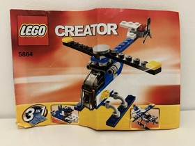 Lego Creator 3 in 1 5864 Tub, Mini Helicopter, 2009 Manual/instruction