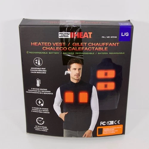 32 Degrees Rechargeable Heated Vest Large - product listing photo