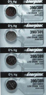 4 Energizer 390 389 SR1130SW 1130 SR54 626 LR54 D390 D389 V390 V389 AG10 Battery