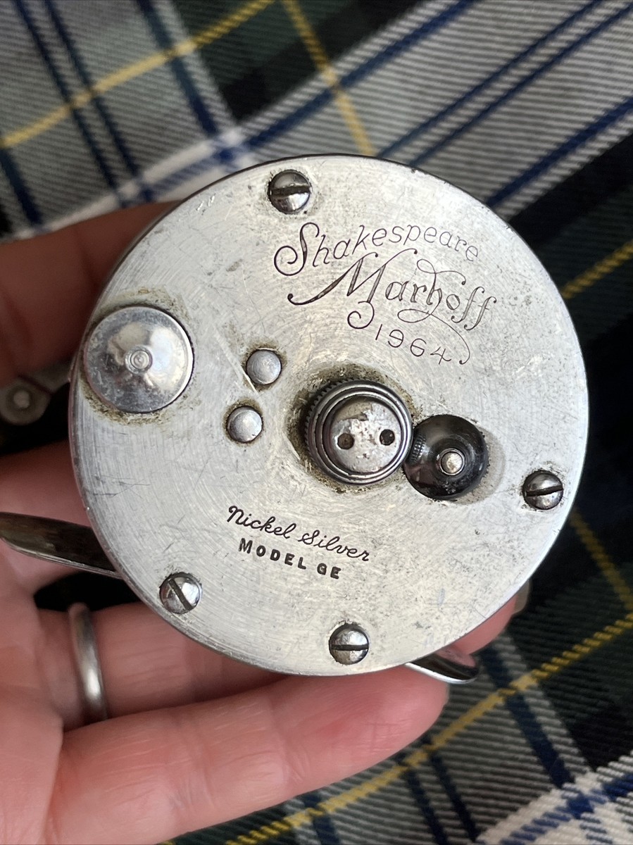 Shakespeare Marhoff 1964 Nickel Silver Model GE Vintage Fishing