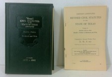 Vernons 1976 Civil Statutes Texas Health Husband Articles 4478 - 4641 W/Revision