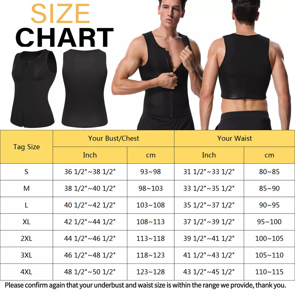 Men's thermal shop waist trimmer tank