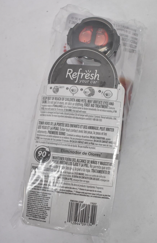 Lot of 8 Refresh Your Car Very Cherry Scent Car Vent Clips .10oz Cartridges - Picture 4 of 5
