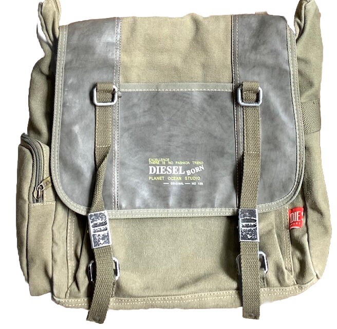 DIESEL Messenger Spare Parts Bag Utility Military Y2K Canvas
