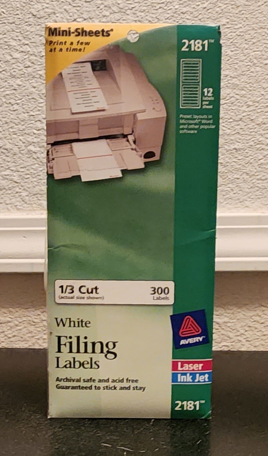 Avery file folder label mini sheet pack 66 x 3 44 labels 2181