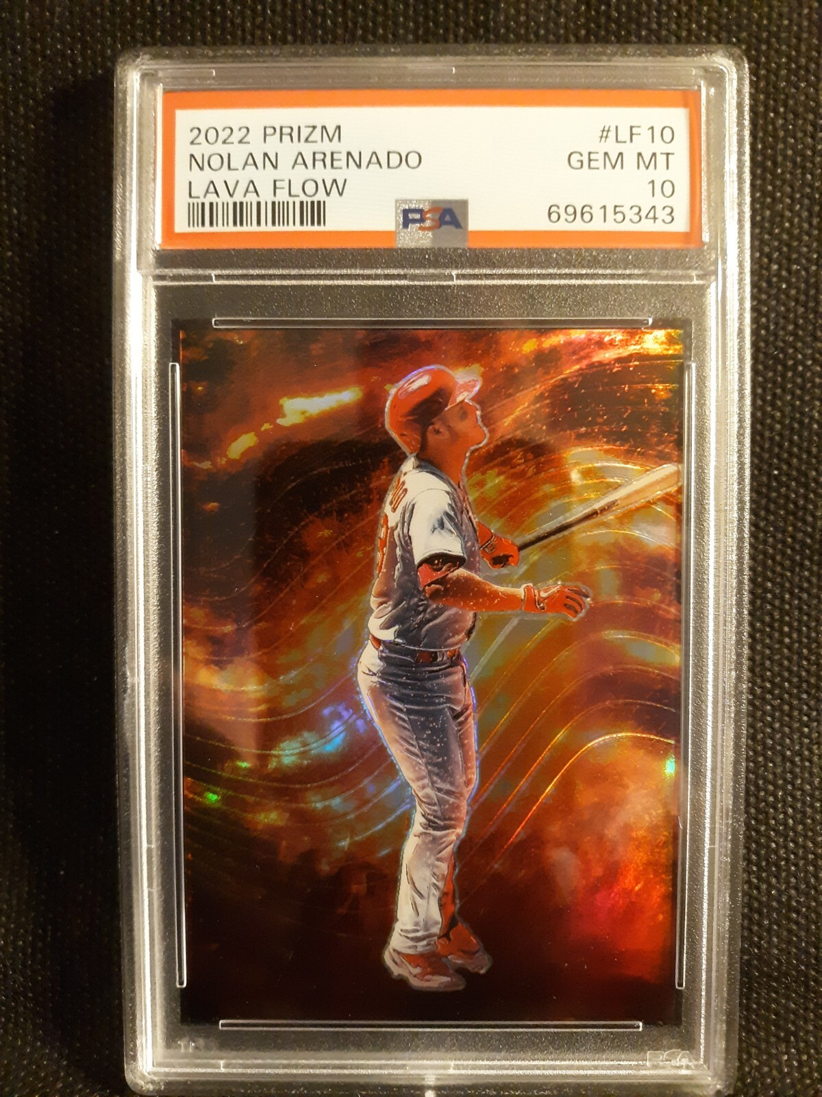 2022 Panini Prizm LAVA FLOW #LF-10 Nolan Arenado SSP Case Hit PSA 10 POP 12