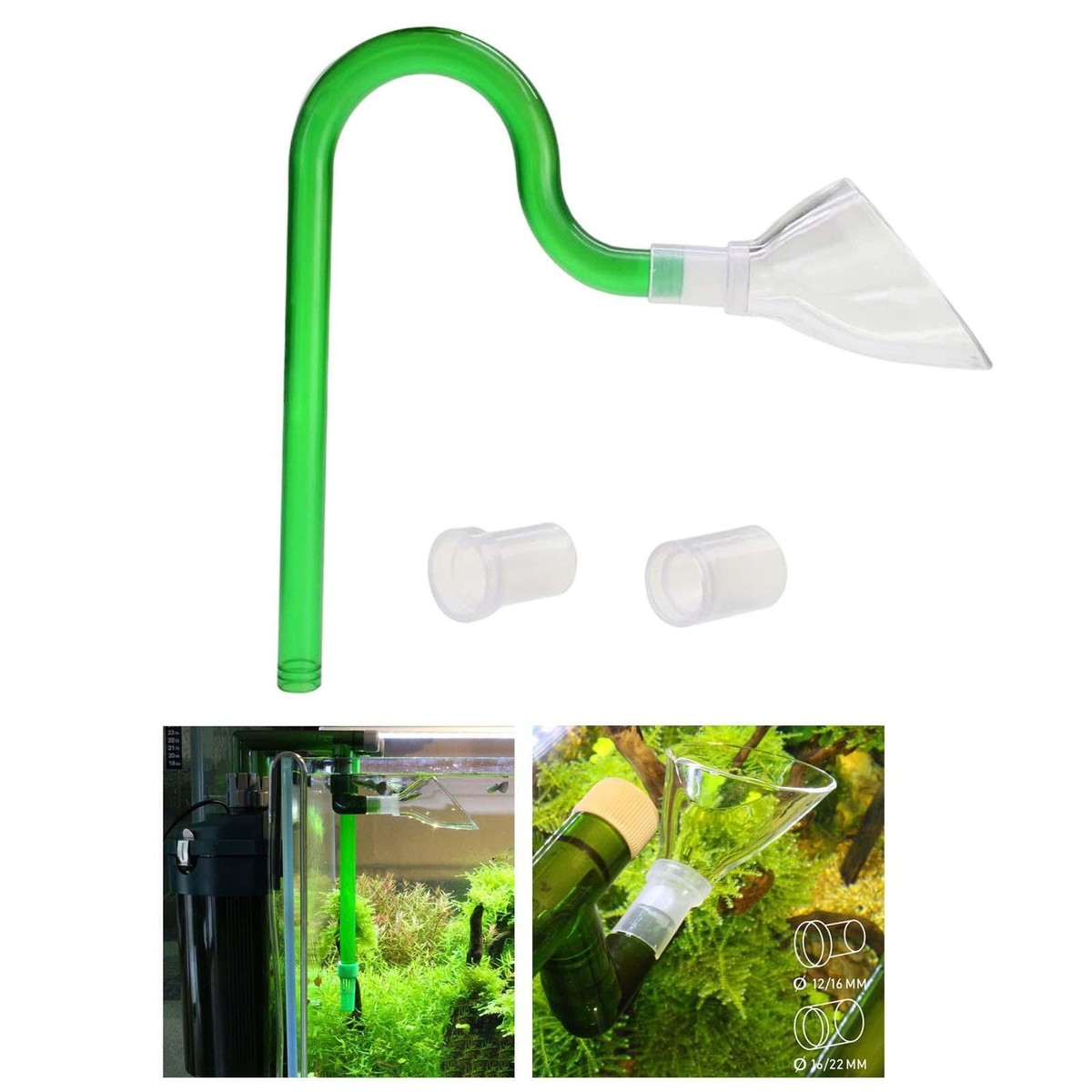 Aquarium Lily Pipe Outflow Accessories Planted with Surface