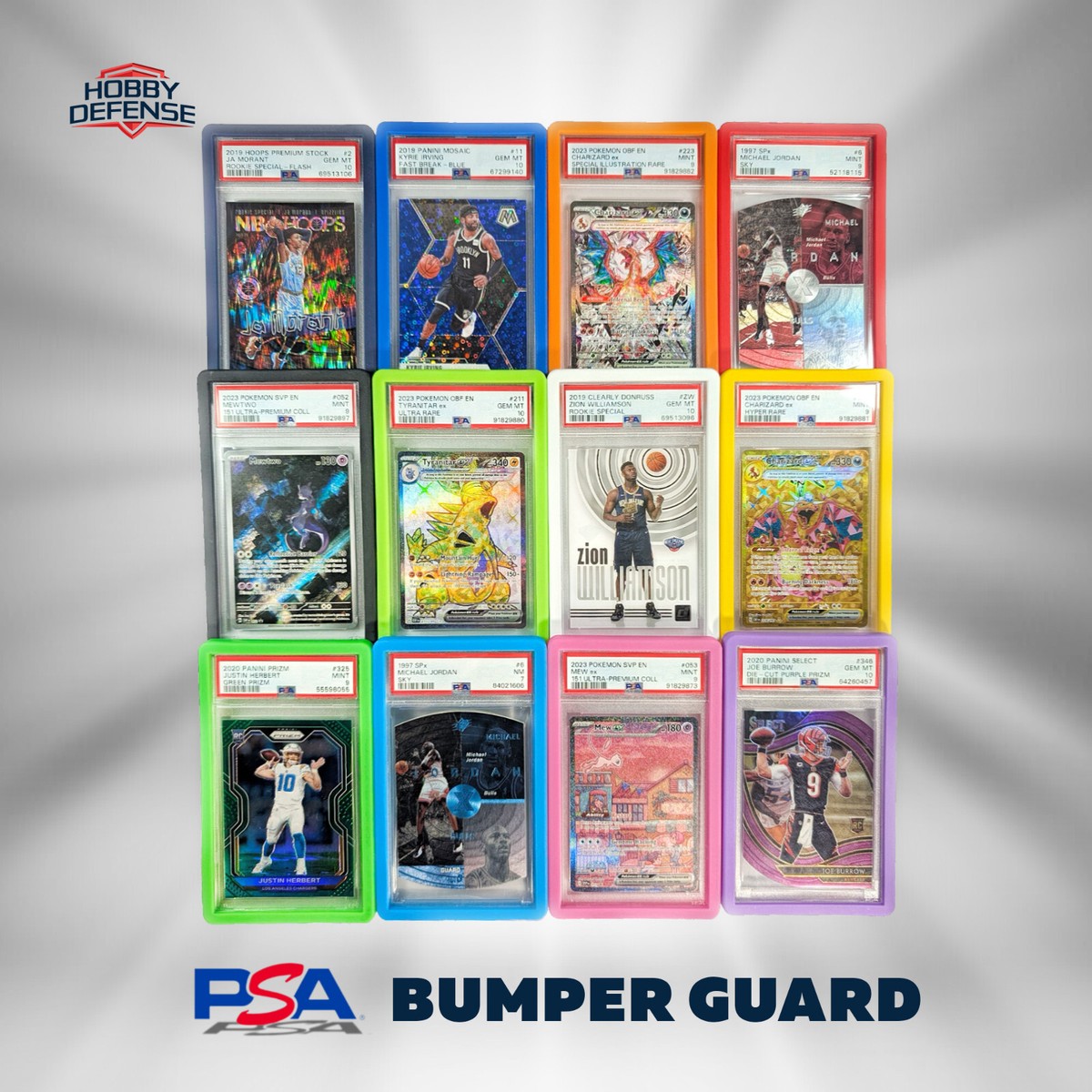 PSA Graded Card Slab Bumper Guard Protector Skin TPU - 15 Colors