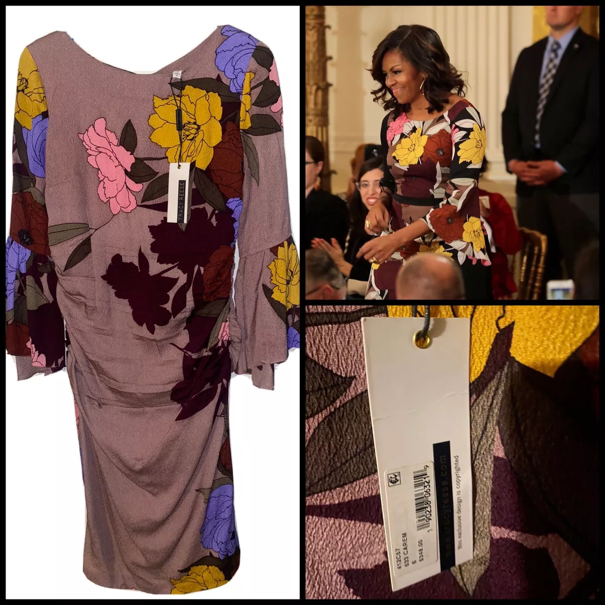 Michelle obama tracy 2025 reese dress