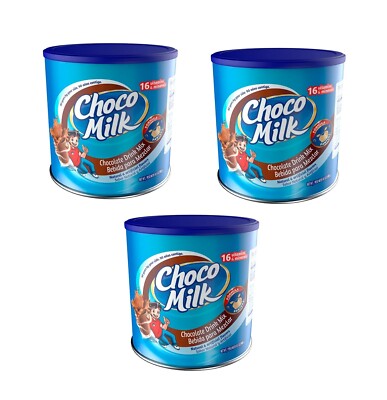 3-Pack Choco Milk Chocolate Drink Mix - 14.1 oz | Fortified with 16 Vitamins
