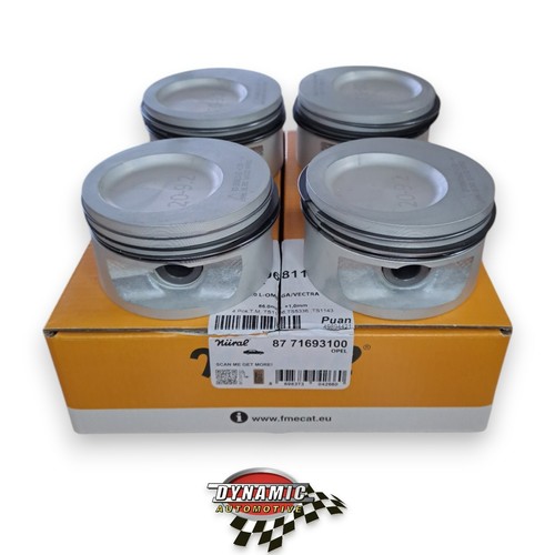 SET 4 PISTONI NURALI 87,00 MM PER OPEL CHEVROLET C20NE ASCONA CALIBRA KADETT