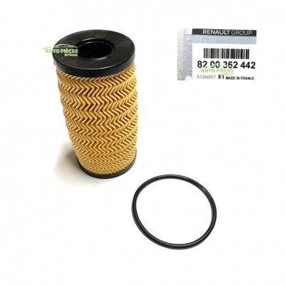 Filtre à Huile Renault Origine 8200362442 - Compatible Moteurs 2.0/2.5 DCi, Neuf Avec Joint