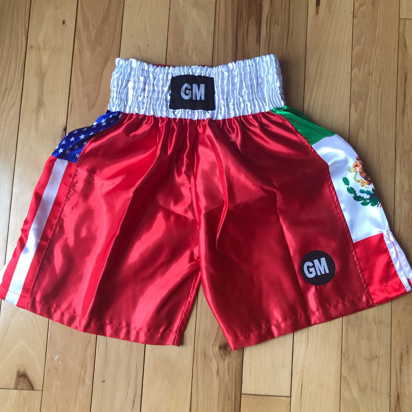 Red US/Mexico Flag Boxing, Training, Fitness, MMA, Martial Art