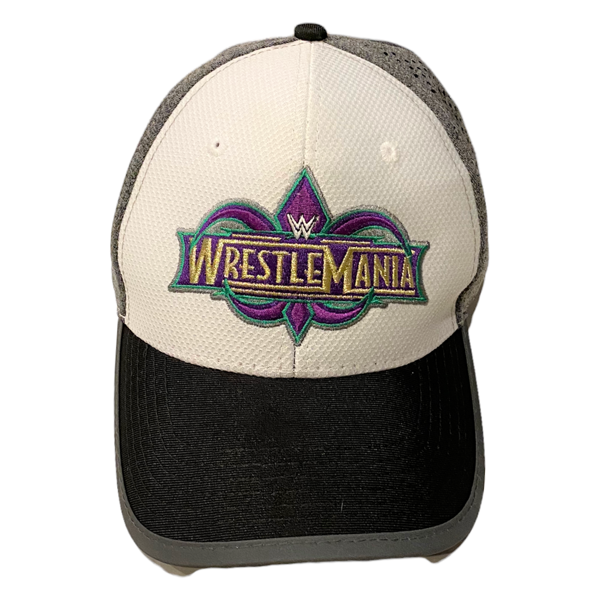 WWE Wrestlemania Baseball Cap Trucker Hat White Gray April 2010 Adult  Unisex