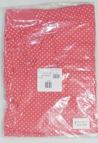 WOMAN WITHIN Plus Size Elastic Waist Pant #1401, Pink Polk-adot, Sz 30W, NWT - Picture 4 of 4