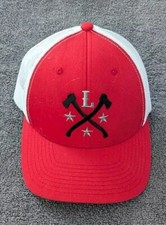 Hacha Cruzada Snap Back Trucker Sombrero Gorra Hombres Rojo Blanco Ajustable