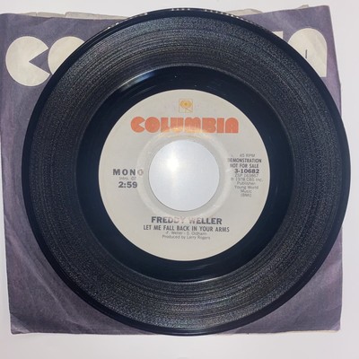 Freddy Weller Let Me Fall Back In Your Arms 45 single 1978 VG White label Promo