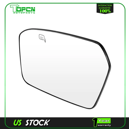 For 2006-10 Ford FUSION Side Heated Chrome Flat Mirror Glass (Left/Driver)Side