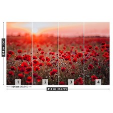 Non woven Wall Mural Photo Wallpaper Poster Picture Image Poppy field