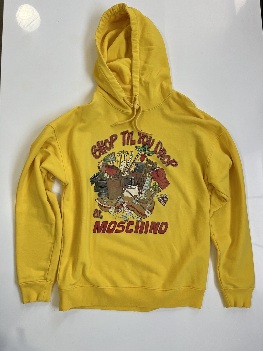 Moschino Jeremy Scott Yellow Hoodie Shop Til You Drop Size Medium