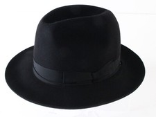 Borsalino Alessandria Como Mens Black Felt Fedora ITALY MULTIPLE SIZES ASK CM