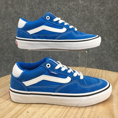 Vans Shoes Mens 6.5 Rowan Pro Sneakers Blue Canvas Lace Up Comfort 500714 NEW