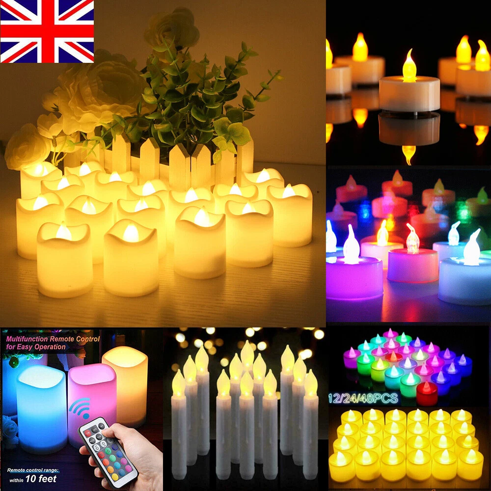Tea light candles battery sale operated with remote